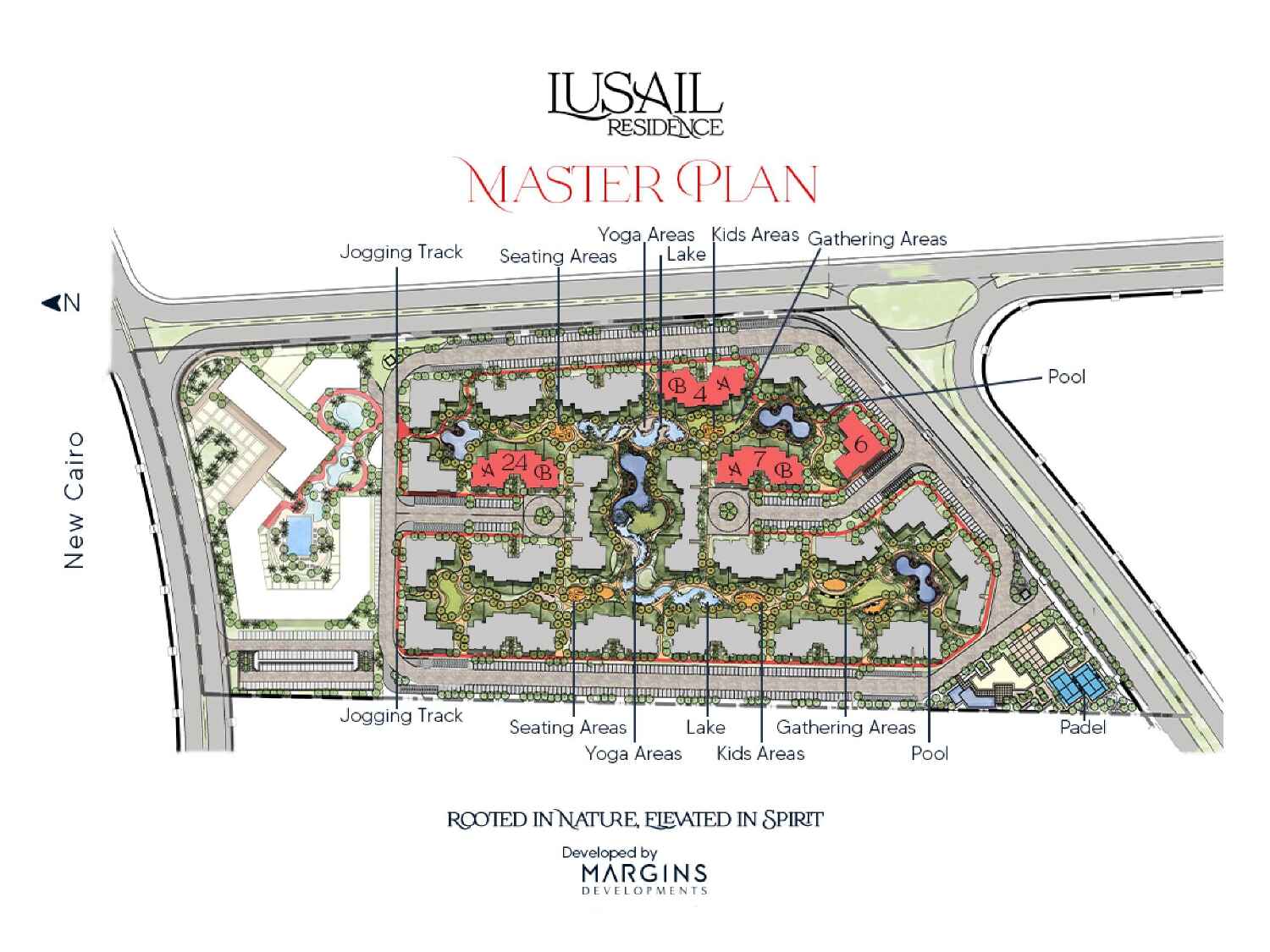 كمبوند Lusail التجمع السادس القاهرة الجديدة 3 ماستر بلان مشروع لوسيل القاهرة الجديدة