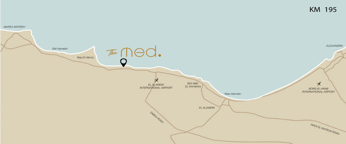 خريطة الساحل الشمالي قرية ذا ميد The Med Village