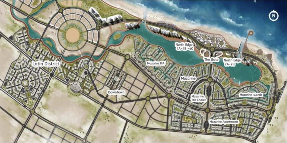 شقق للبيع في الحي اللاتيني مدينة العلمين الجديدة 2 خريطة مصر موقع لاتين سيتي Latin City Edge