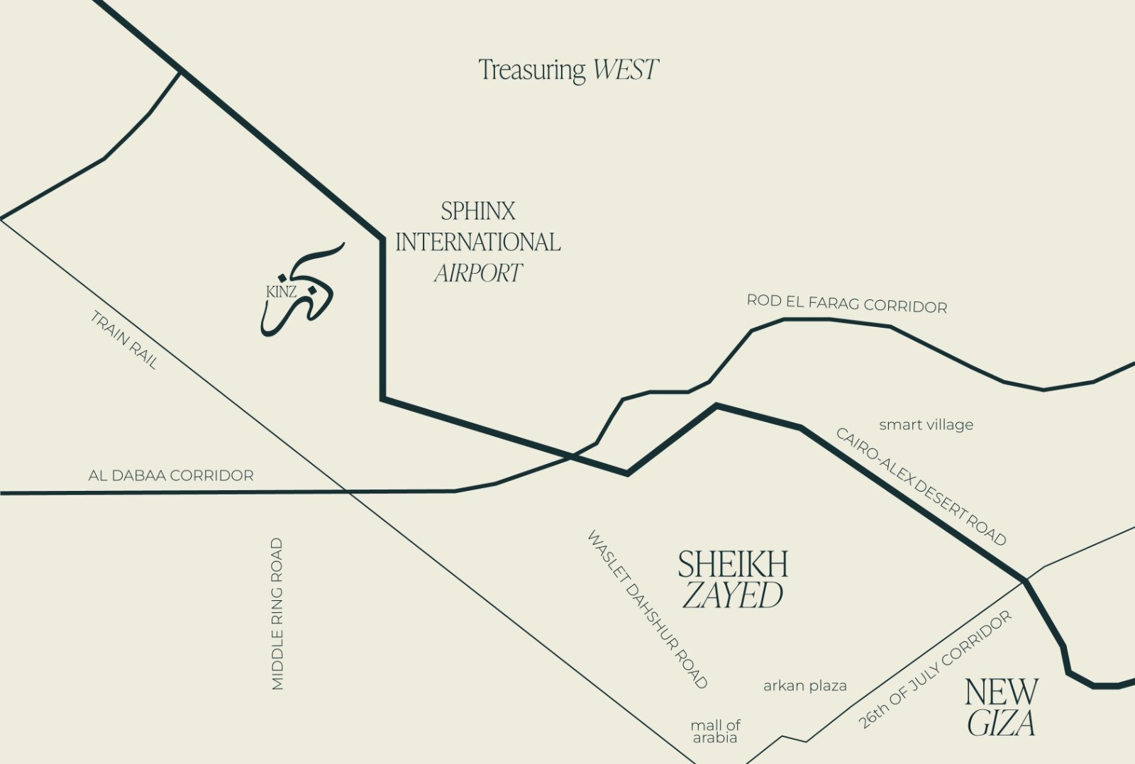 كنز زايد الجديدة | Kinz New Zayed 2 موقع كمبوند كنز زايد الجديدة | Kinz New Zayed