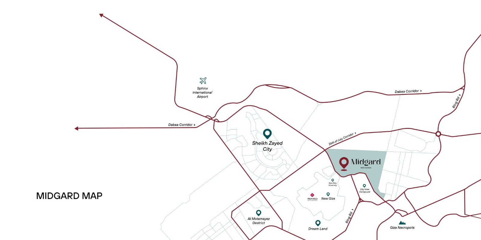 كمبوند ميد جارد زايد | Midgard Compound 2 موقع كمبوند ميد جارد | Midgard KUD