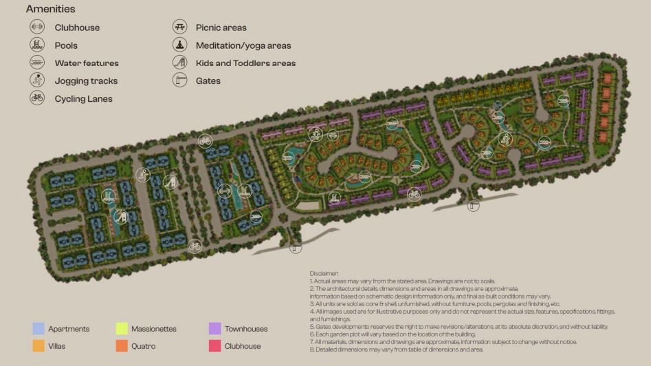 كمبوند لوجار زايد الجديدة Compound Lugar 5 صورة ماستر بلان - Master Plan Gates - لوجاز زايد
