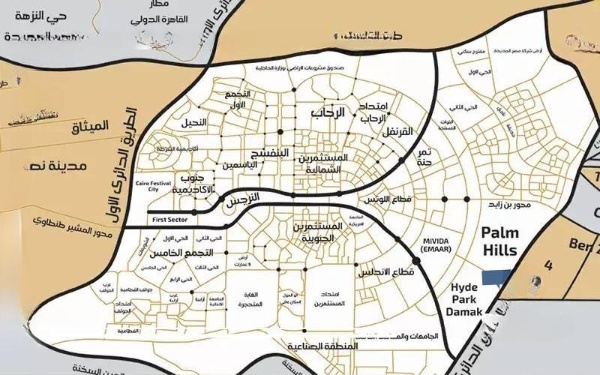 خريطة التجمع السادس القاهرة الجديدة 2 تفاصيل خريطة التجمع السادس القاهرة الجديدة