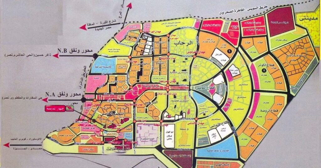 خريطة التجمع السادس القاهرة الجديدة