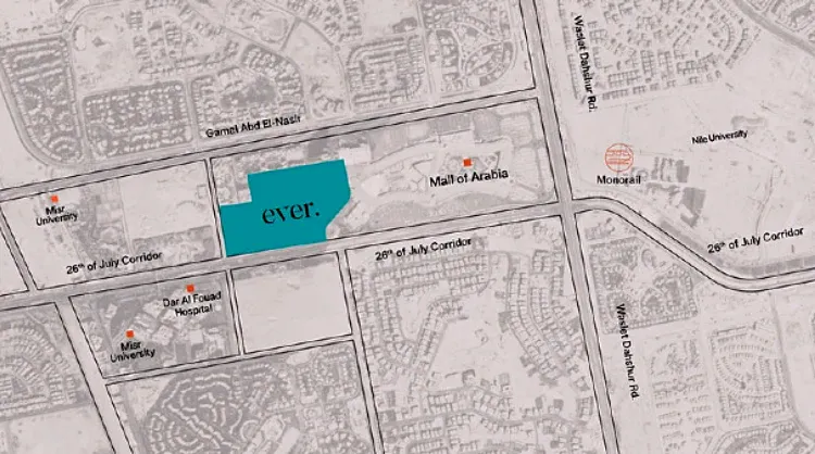 كمبوند ايفر ويست اكتوبر | Ever West 3 موقع مشروع ايفر ويست اكتوبر Ever West Location