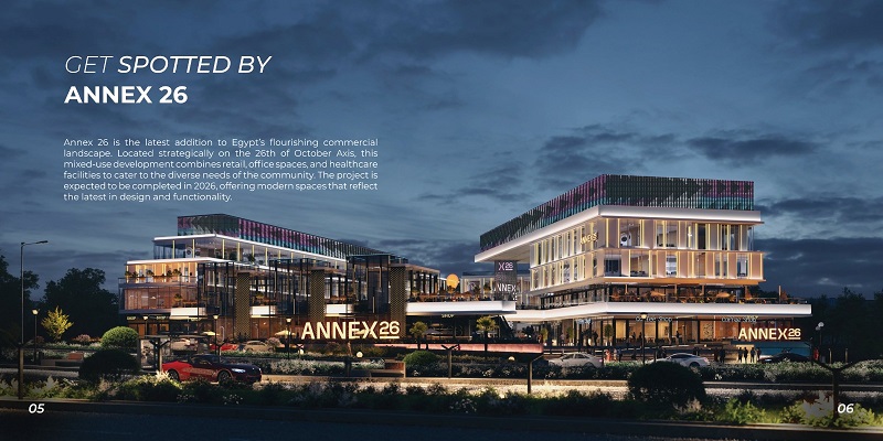 محلات تجارية للبيع في مول أرقي أنيكس 26 4 مول Annex 26 أكتوبر