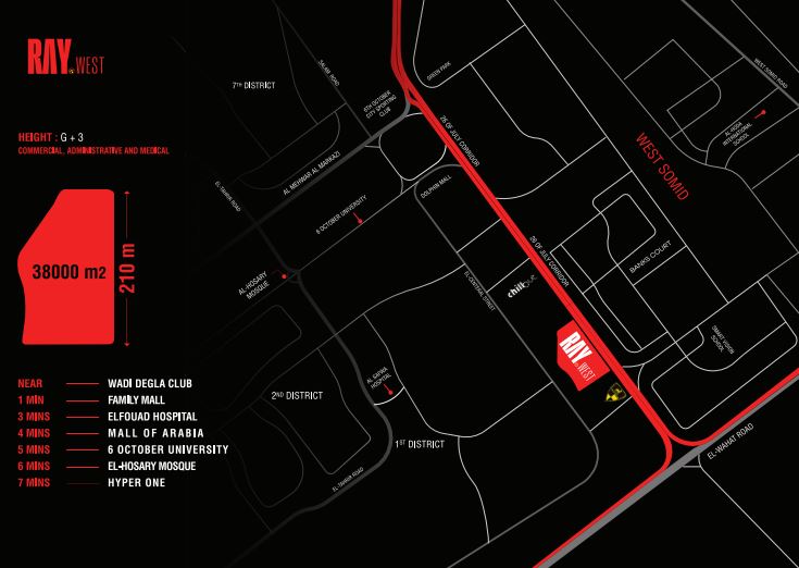 مول ريحانة 6 اكتوبر Ray west 2 خريطة مشروع راي ويست Ray West